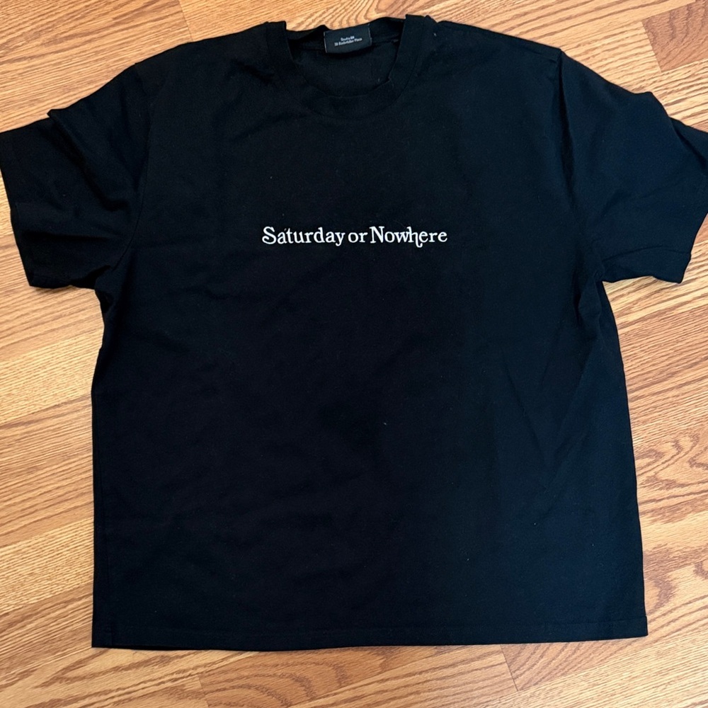 Black "Saturday or Nowhere" Graphic Tee, NYON, XL